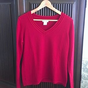 Worthington Red V-Neck Sweater